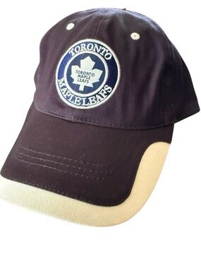 Toronto Maple Leafs NHL Navy Blue Adult Strapback Hat Vintage
